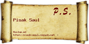Pisak Saul névjegykártya